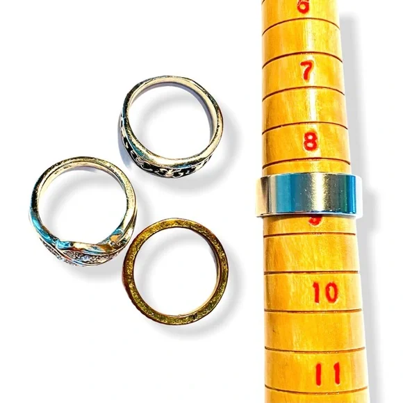 8 RINGS | Rhinestone | Mixed Metals Stack - Picture 9 of 15